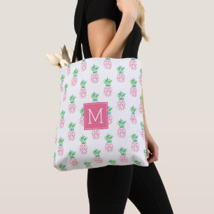 Bolsa Tote Ananases Rosa Monogramados