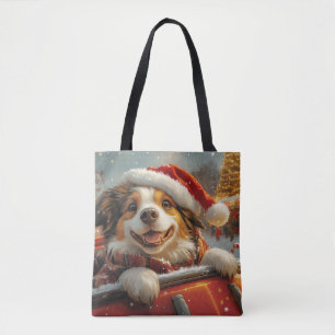 Bolsa Tote Anatólia Shepherd Cachorro Porta copos Natal