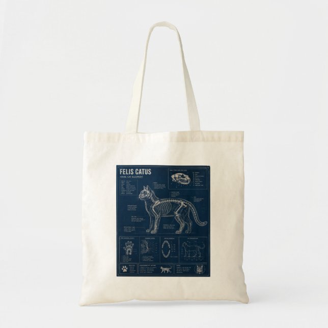 Bolsa Tote Anatomia de Gato  (Frente)