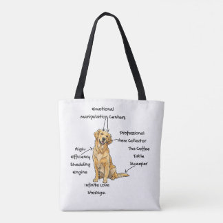 Bolsa Tote Anatomia de um Golden Retriever - Mãe/Pai de Cacho