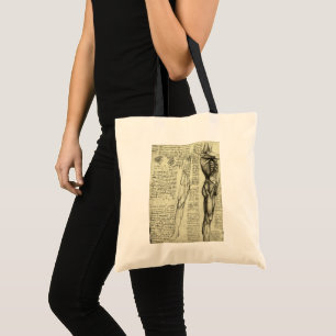 Bolsa Tote Anatomia Humana de Leonardo da Vinci Músculos Masc