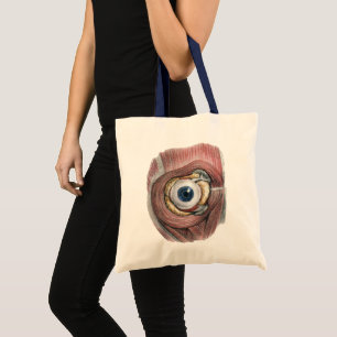 Bolsa Tote Anatomia Humana Vintage, Olho com Músculos
