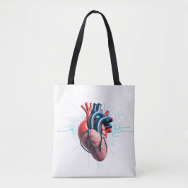 Bolsa Tote Anatomical Heart – Artistic Medical Illustration 