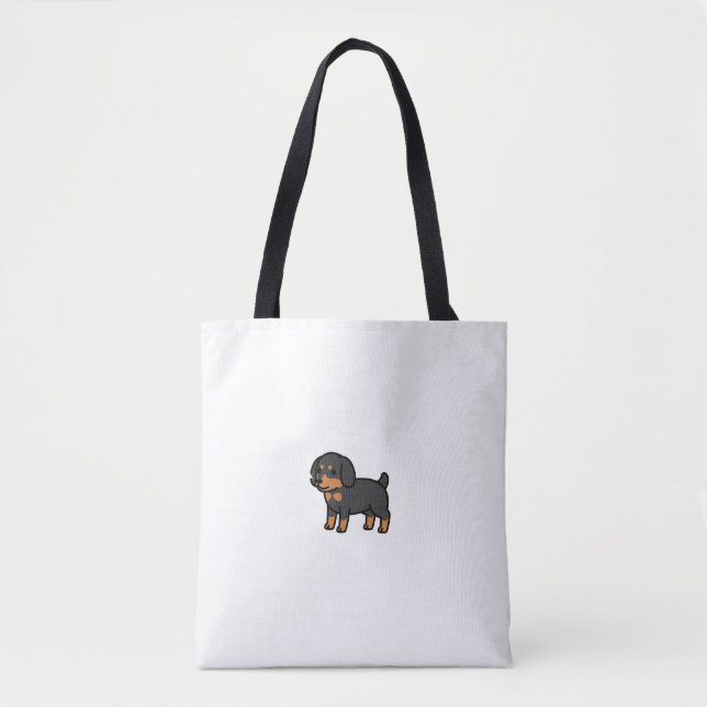 Bolsa Tote Anatomy Of A Dachshund Dog Funny Wirehaired Dachsh (Frente)