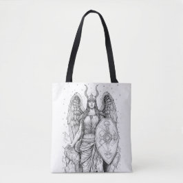 Bolsa Tote Ancient Winged Warrior Marble Statue - Celtic Shie