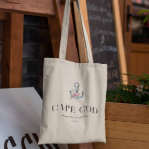 Bolsa Tote Âncora Floral de Destino   Boas-vindas de Casament