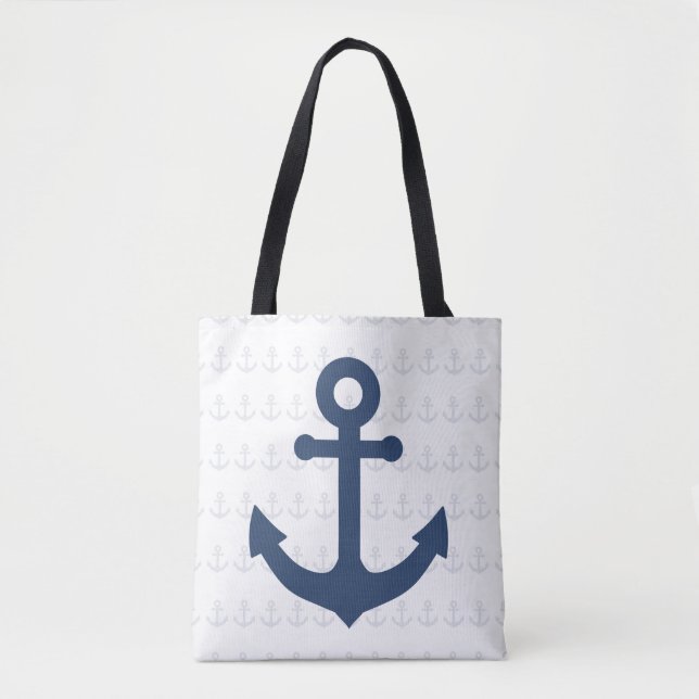Bolsa Tote Âncora Impressa (Frente)