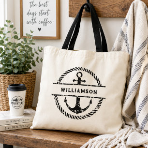 Bolsa Tote Âncora Náutica Personalizada