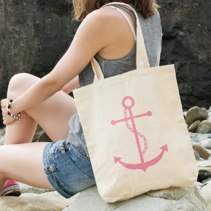 Bolsa Tote Âncora Rosa