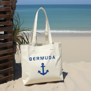 Bolsa Tote Âncora velha de Bermuda para navegar a Luz-Cor