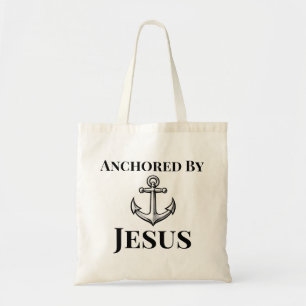 Bolsa Tote Ancorado Por Jesus, Simples Minimalista Moderno, E