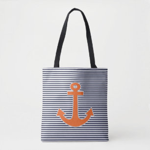 Bolsa Tote Ancoragem original do bordado capitão náutico