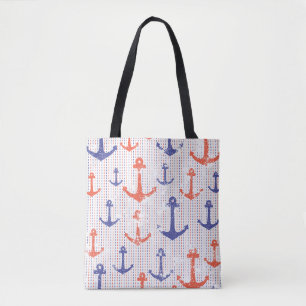 Bolsa Tote Âncoras Costeiras Americanas