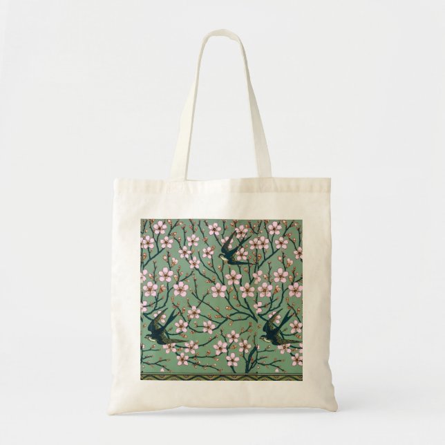Bolsa Tote Andorinhas e Amêndoas de Walter Crane (Frente)