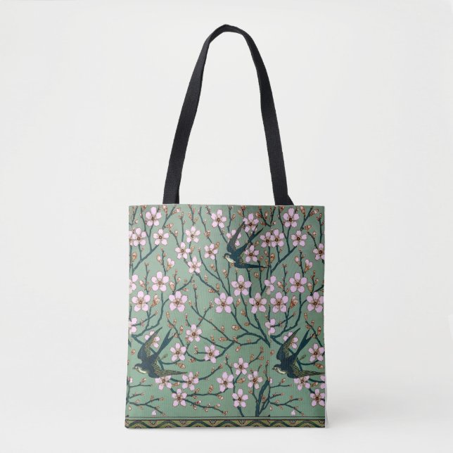 Bolsa Tote Andorinhas e Amêndoas de Walter Crane (Frente)