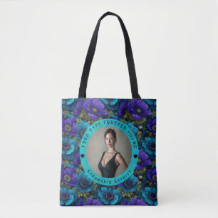 Bolsa Tote Anêmonas Petal Presente de Aniversário Adulto para