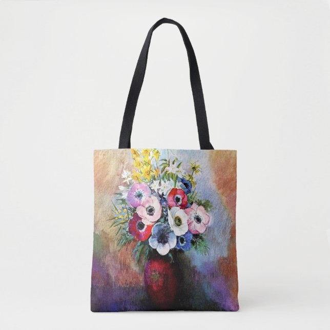 Bolsa Tote Anêmonas por Odilon Redon Poster (Frente)