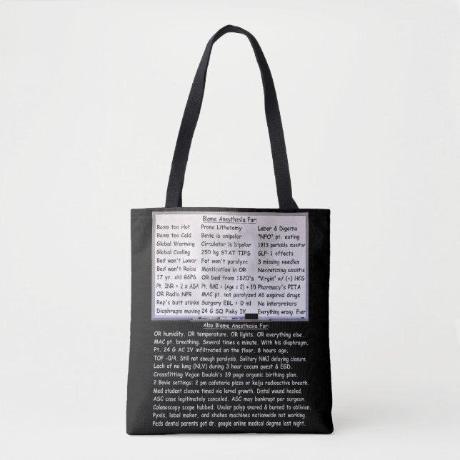 Bolsa Tote Anestesia de Culpa (Frente)