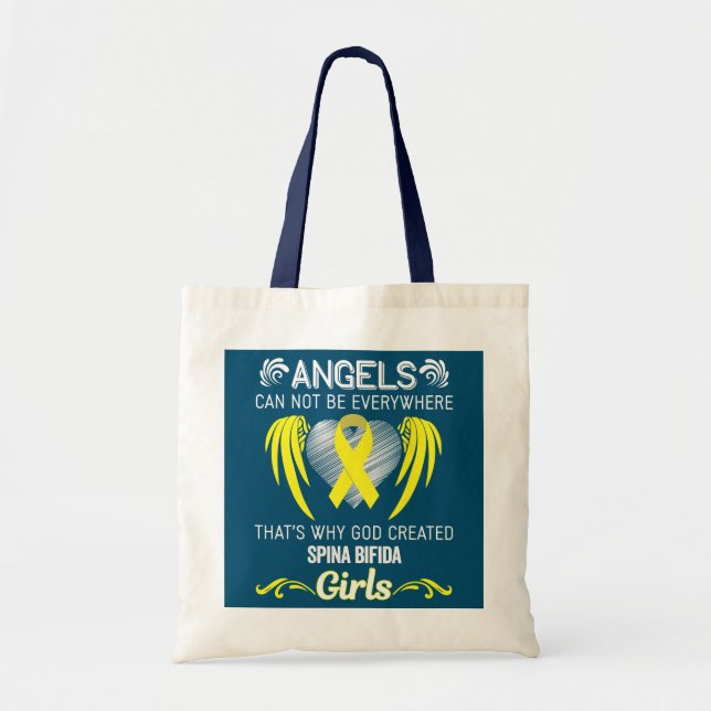 Bolsa Tote Angel Girl Spina Bifida - Defensor da Consciência (Frente)