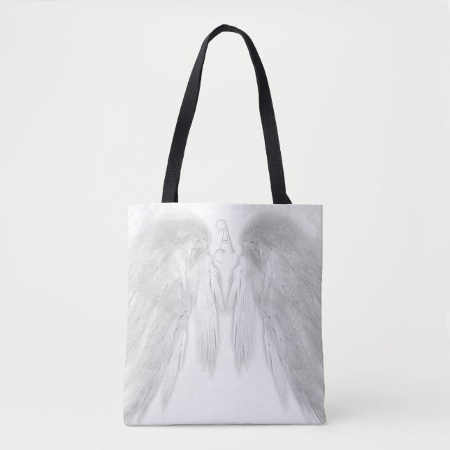 Bolsa Tote ANGEL WINGS Monograma Branco (Frente)