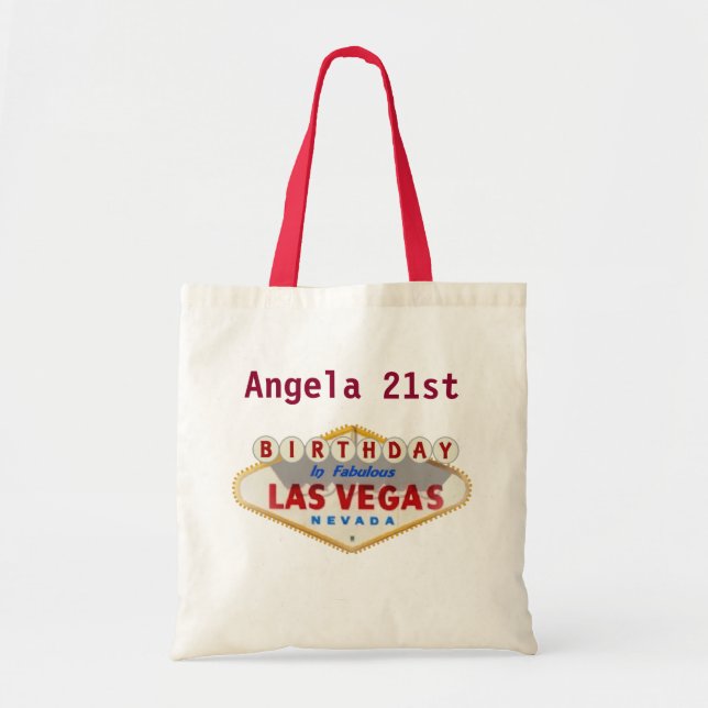 Bolsa Tote Angela aniversário de 21 anos Las Vegas Tote Bag (Frente)