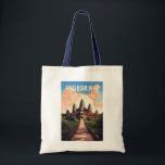 Bolsa Tote Angkor Wat Cambodia Viagem Art Vintage<br><div class="desc">Trabalho de arte de vetor Angkor Wat. Angkor Wat é um templo complexo no Camboja que é considerado a maior estrutura religiosa do mundo pelos Guinness World Records. Está localizada na antiga capital Khmer de Angkor,  no Camboja norte.</div>