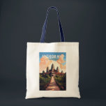 Bolsa Tote Angkor Wat Cambodia Viagem Art Vintage<br><div class="desc">Trabalho de arte de vetor Angkor Wat. Angkor Wat é um templo complexo no Camboja que é considerado a maior estrutura religiosa do mundo pelos Guinness World Records. Está localizada na antiga capital Khmer de Angkor,  no Camboja norte.</div>