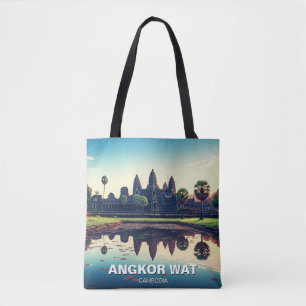 Bolsa Tote Angkor Wat Cambodja no amanhecer