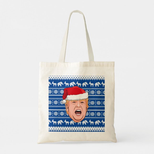 Bolsa Tote Angry Donald Trump Christmas (Verso)