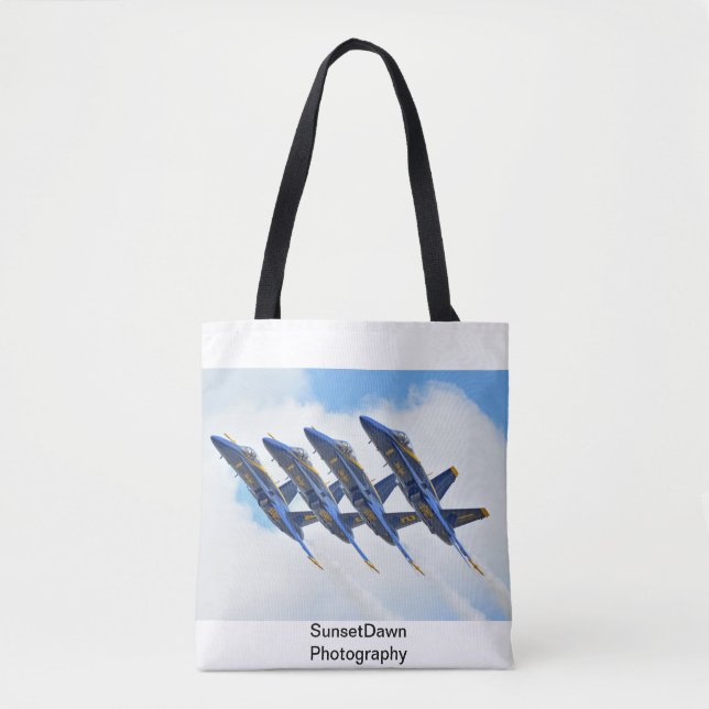 Bolsa Tote Ângulos azuis (Frente)