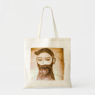 Bolsa Tote animação de manga barbudo no mundo torcido