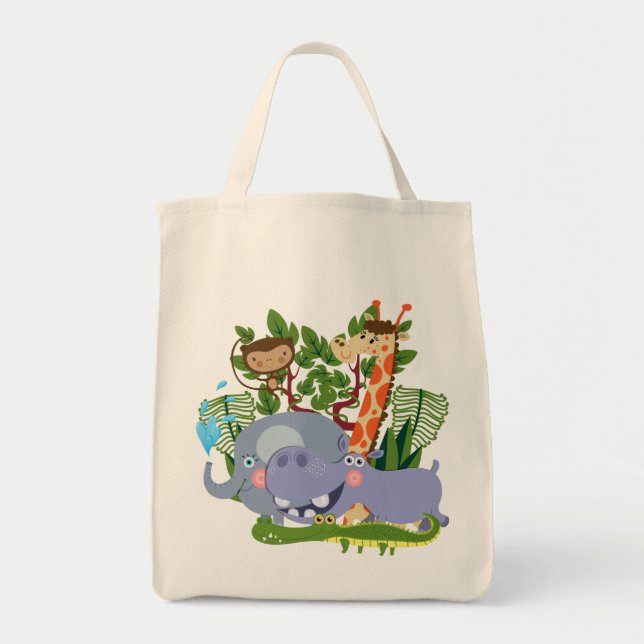Bolsa Tote Animais bonitos do safari (Frente)