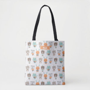 Bolsa Tote Animais bonitos e neutros em termos de gênero