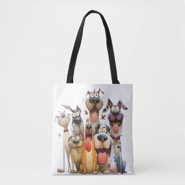 Bolsa Tote Animais caprichosos engraçados (Frente)