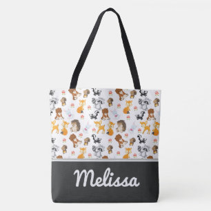 Bolsa Tote Animais da floresta   personalizado