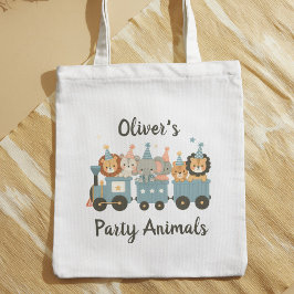 Bolsa Tote Animais de Festa Fofos no Trem Personalizado
