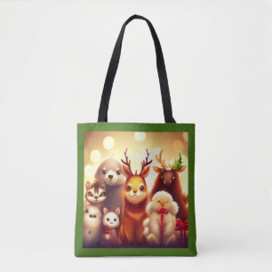 Bolsa Tote Animais de Natal 1