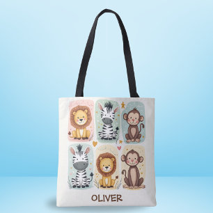 Bolsa Tote Animais de Safari Caprichosos
