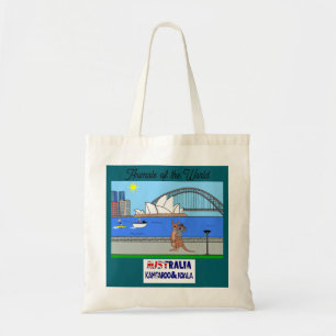 Bolsa Tote Animais do Mundo Austrália Canguru & Coala