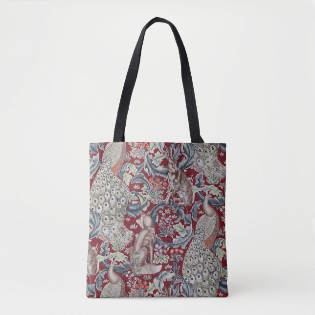Bolsa Tote Animais Florestais, William Morris (Frente)