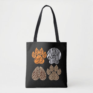 Bolsa Tote Animais Fofos Design de Impressão de Animais Vida