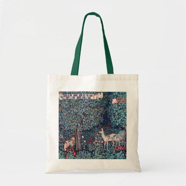 Bolsa Tote Animais na Floresta, William Morris (Frente)