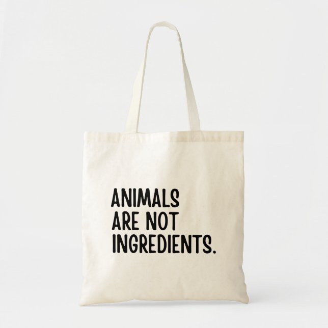 Bolsa Tote Animais Não São Ingredientes (Frente)