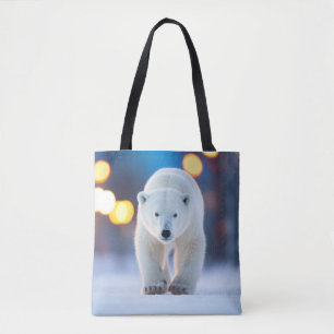 Bolsa Tote Animais Selvagens De Ursos Polares Na Rua