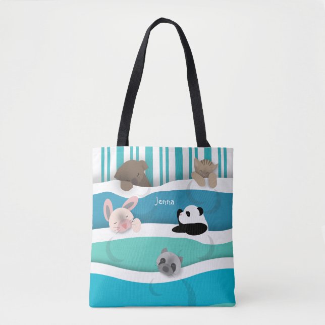 Bolsa Tote Animais Sonolentos (Frente)