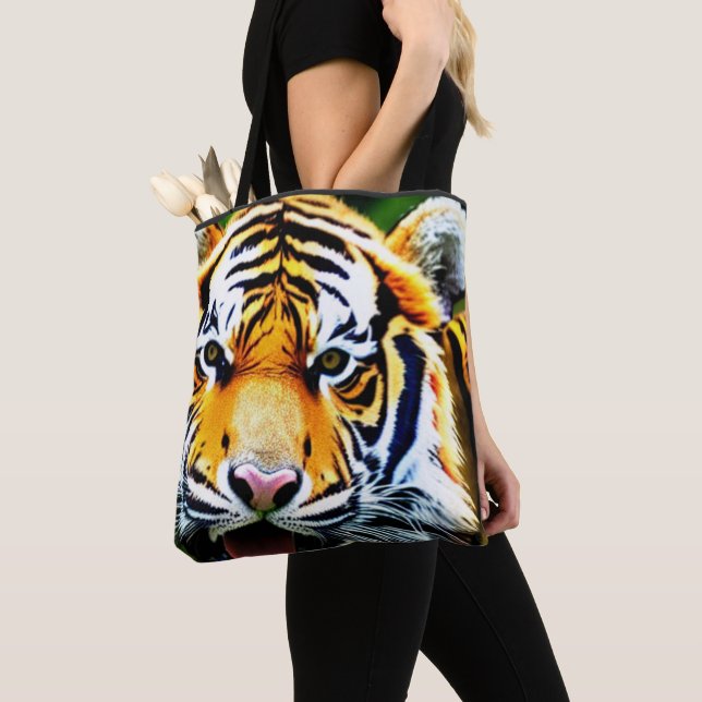 Bolsa Tote Animais vivos do tipo Tiger Face (Close Up)