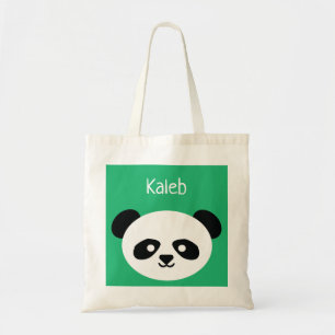 Bolsa Tote Animal bonito verde personalizado Kawaii do urso
