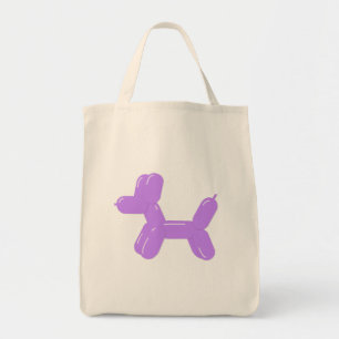 Bolsa Tote Animal de balão de cão roxo