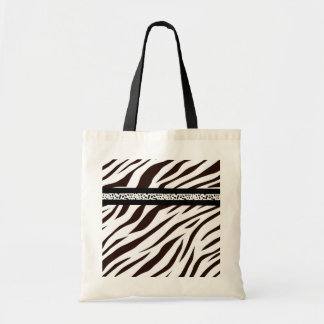 Bolsa Tote Animal print zebra black and white bag market