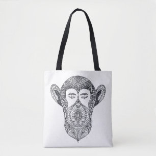 Bolsa Tote Animal selvagem do Doodle 2 da floresta